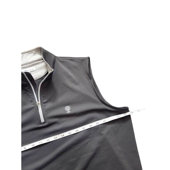 Peter Millar 1/2 ZIp Vest Men's Large performance polyester Gray, club logo - Picture 4 of 8